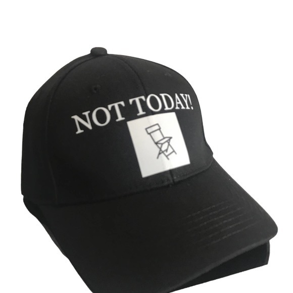 NWT Unisex Black Baseball Caps “‎ Not Today” - Picture 4 of 4